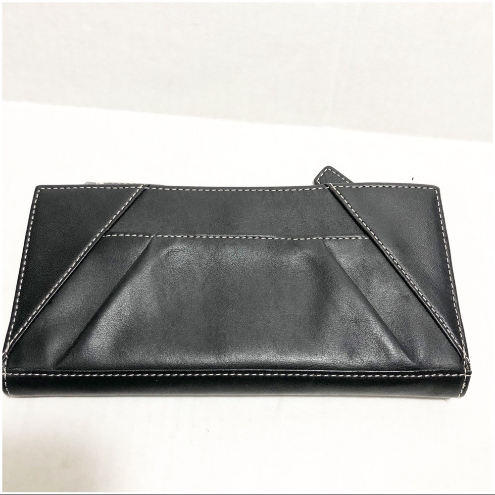 Levenger Black Leather Wallet Credit Card Slots